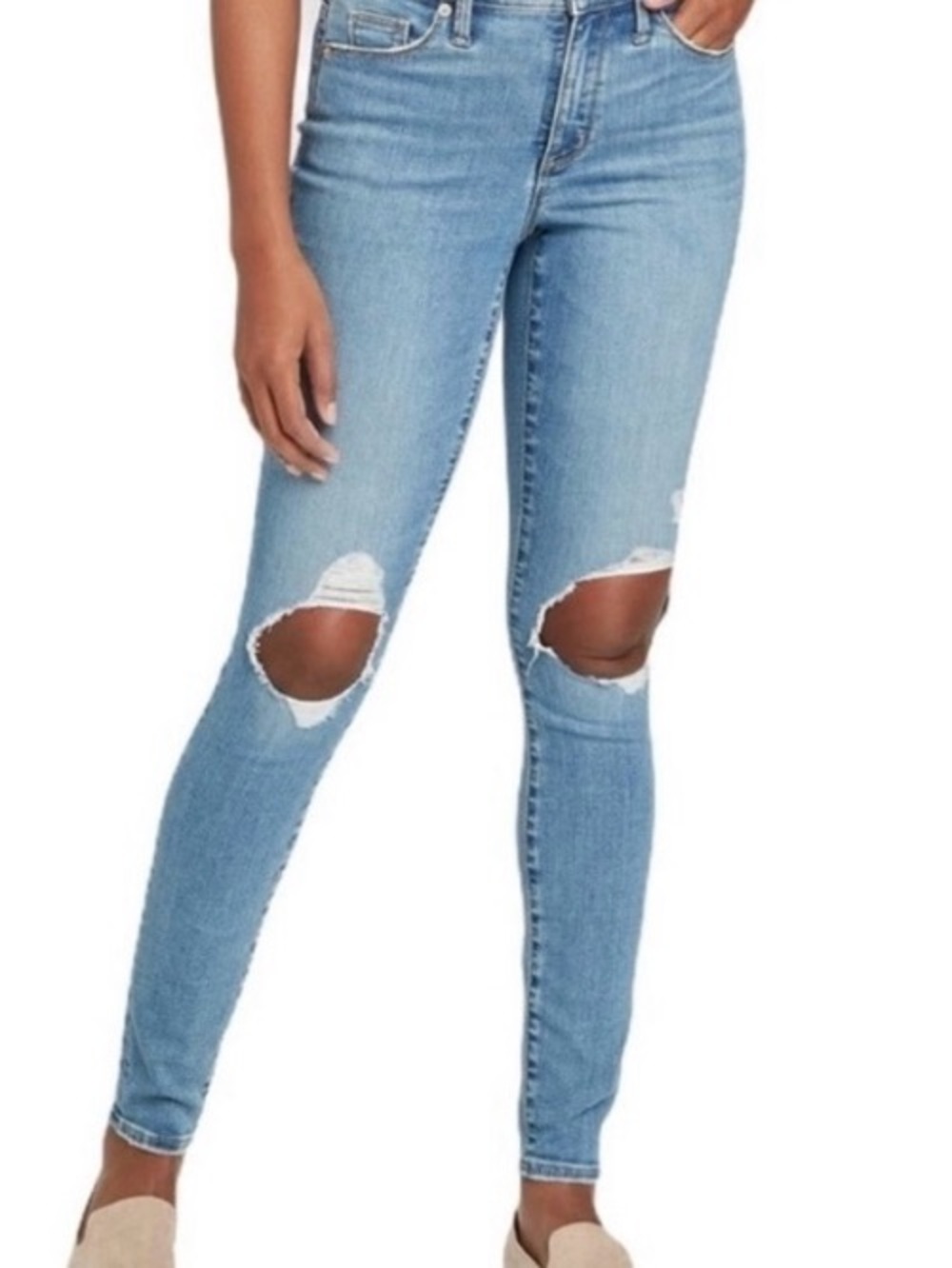 Universal Thread Light Blue High-Rise Distressed Skinny Jeans